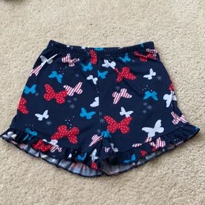 Kids Red, White & Blue Butterfly Shorts